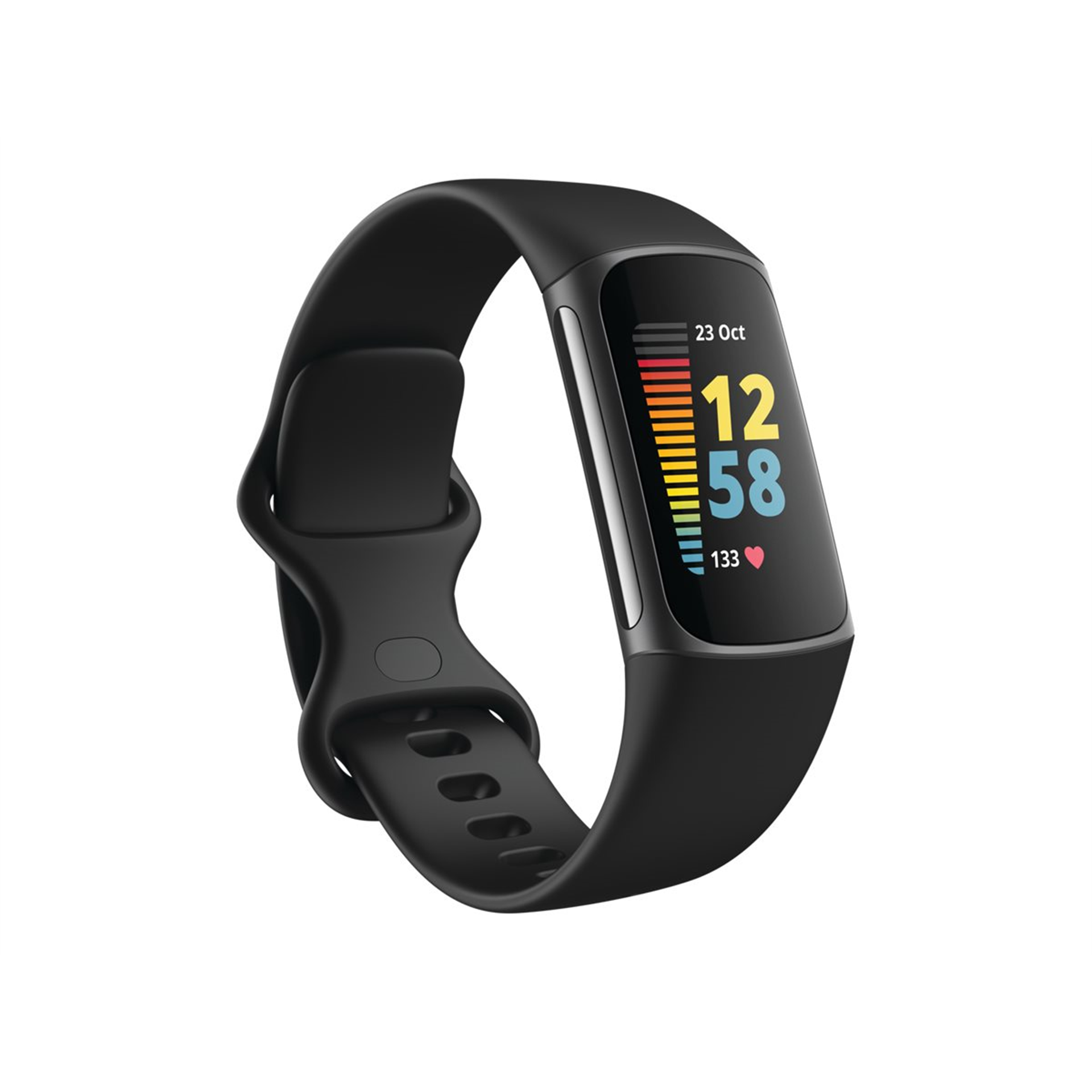 Fitbit Fitness tracker GPS (satellite) AMOLED Touchscreen Activity monitoring 24/7 Waterproof Bluetooth Black/Graphite