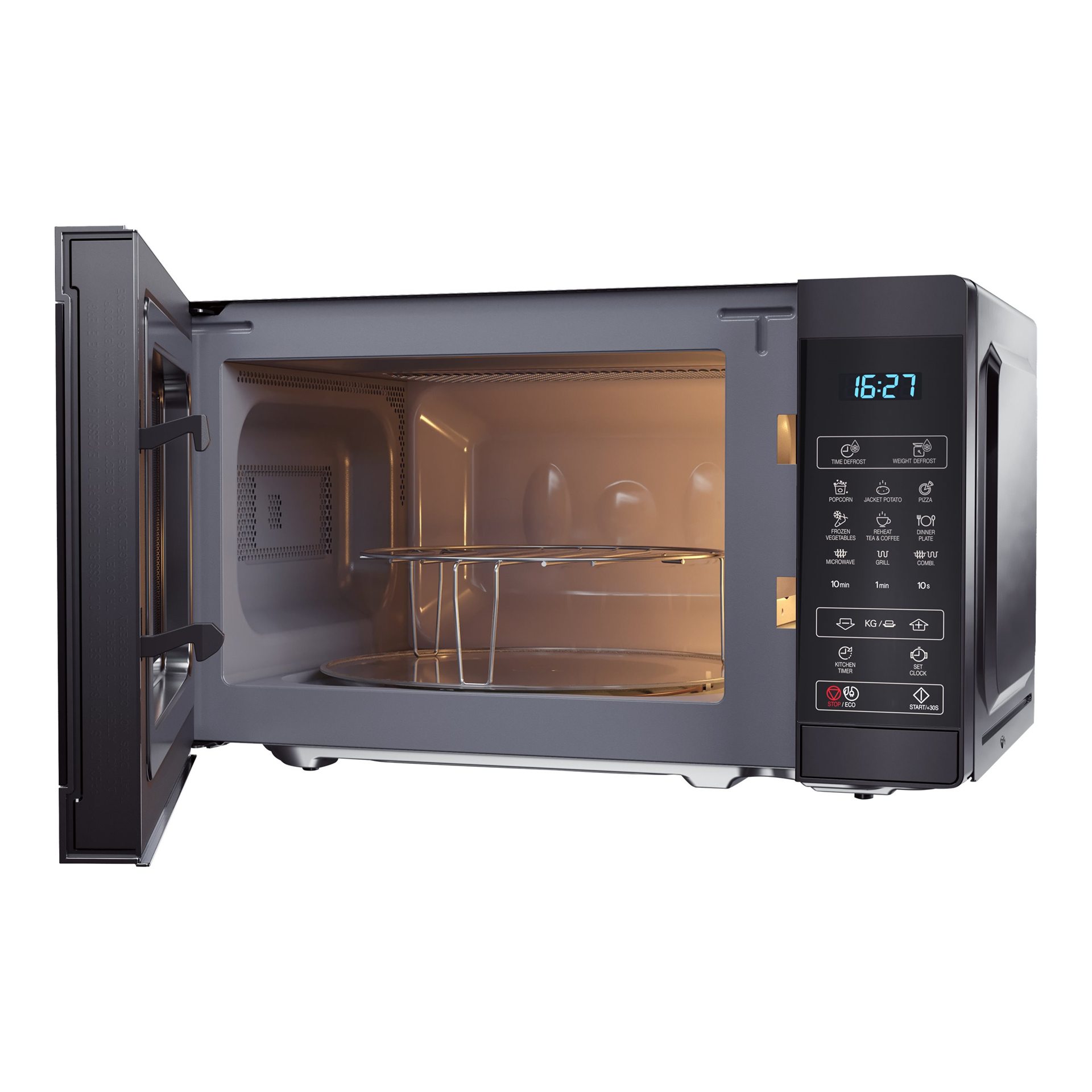 Sharp Microwave Oven with Grill YC-MG02E-B Free standing 800 W Grill Black