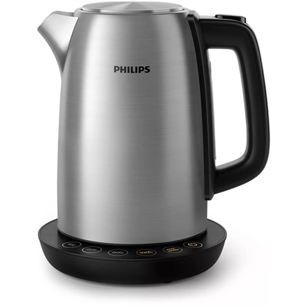 Philips Kettle HD9359/90 Electric 2200 W 1.7 L Stainless steel/Plastic 360° rotational base Grey