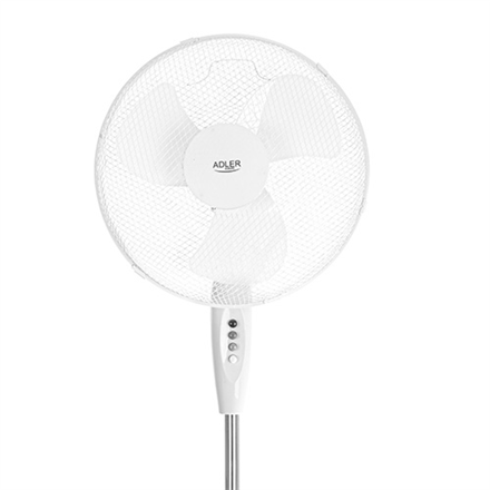 Adler Fan AD 7323w Stand Fan Number of speeds 3 90 W Oscillation Diameter 40 cm White