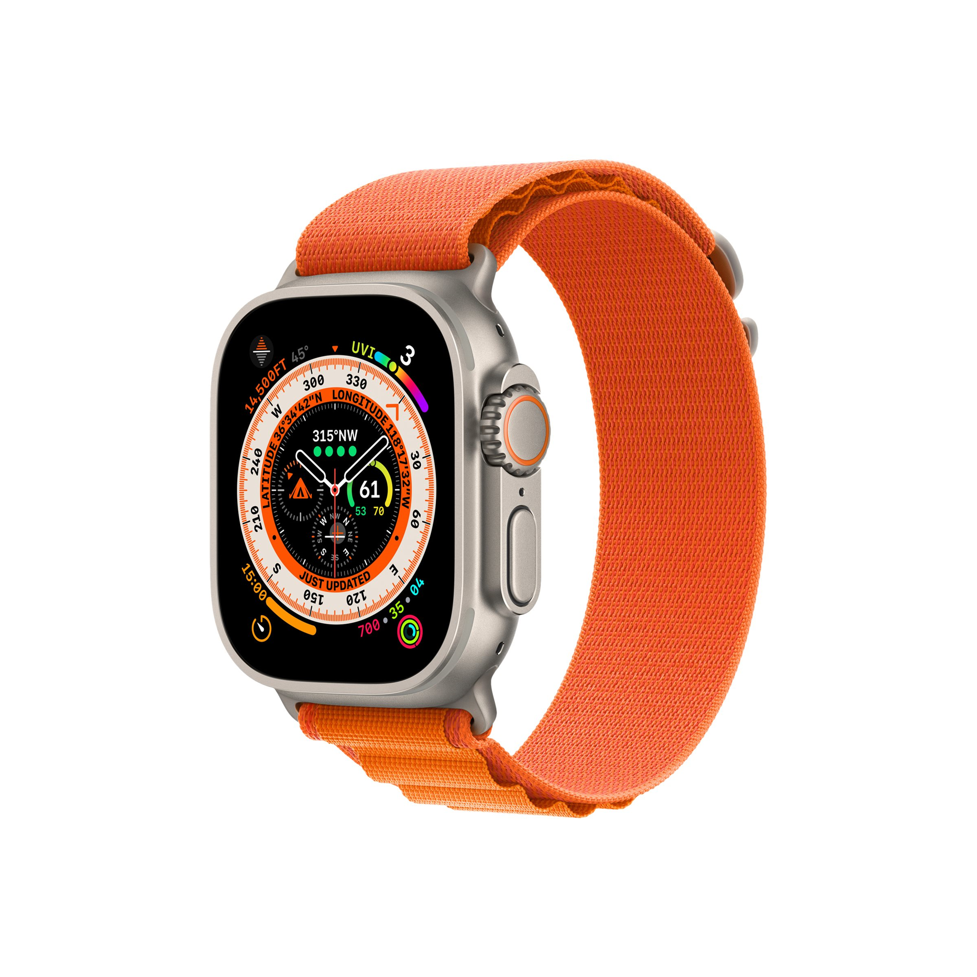 Apple Watch Ultra GPS + Cellular 49mm Smart watches GPS (satellite) Retina LTPO OLED Touchscreen Waterproof Bluetooth Wi-Fi Titanium