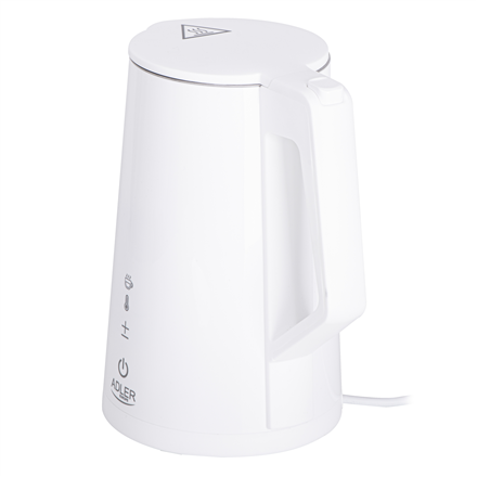 Adler Kettle AD 1345w	 Electric 2200 W 1.7 L Stainless steel 360° rotational base White