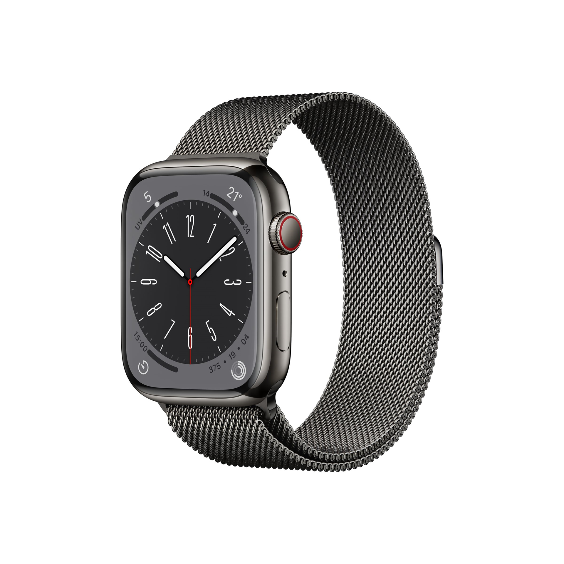 Apple Watch Series 8 45mm Smart watches GPS (satellite) Retina LTPO OLED Touchscreen Waterproof Bluetooth Wi-Fi Graphite