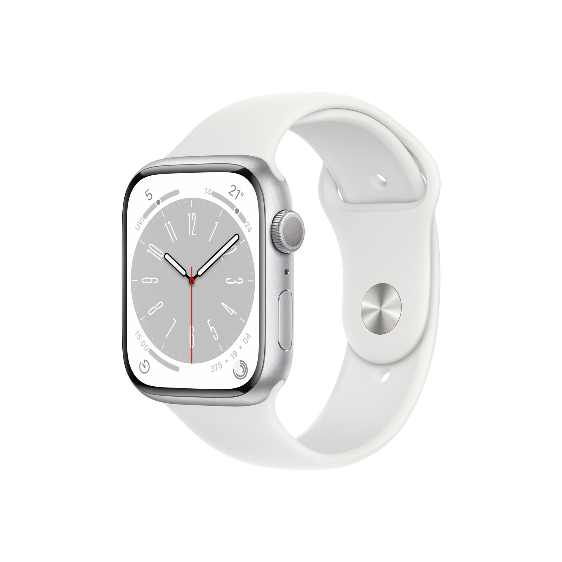 Apple Watch Series 8 45mm Smart watches GPS (satellite) Retina LTPO OLED Touchscreen Waterproof Bluetooth Wi-Fi Silver