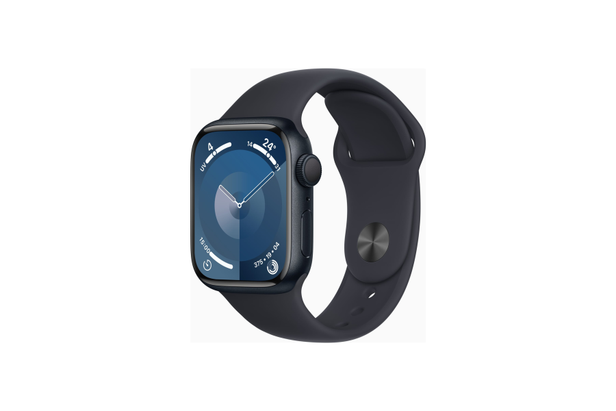 Apple Watch Series 9 GPS 41mm Midnight Aluminium Case with Midnight Sport Band - M/L Apple