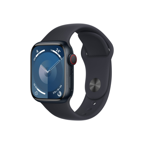 Apple Watch Series 9 GPS + Cellular 41mm Midnight Aluminium Case with Midnight Sport Band - M/L Apple