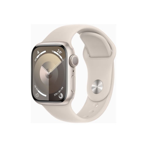 Apple Watch Series 9 GPS 41mm Starlight Aluminium Case with Starlight Sport Band - S/M Apple
