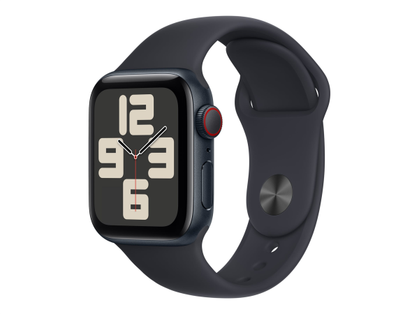 Apple Watch SE GPS + Cellular 40mm Midnight Aluminium Case with Midnight Sport Band - M/L Apple