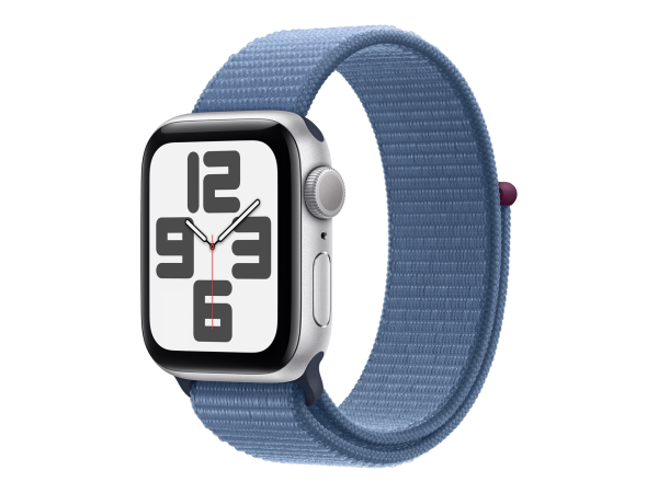Apple Watch SE GPS 40mm Silver Aluminium Case with Winter Blue Sport Loop Apple