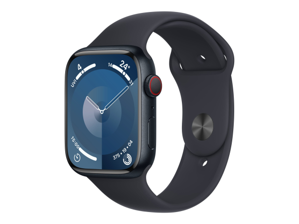 Apple Watch Series 9 GPS + Cellular 45mm Midnight Aluminium Case with Midnight Sport Band - S/M Apple