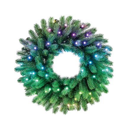 Twinkly Pre-lit Wreath Smart LED 50 RGBW (Multicolor + White) Twinkly Pre-lit Wreath Smart LED 50 RGBW – 16M+ colors + Warm white