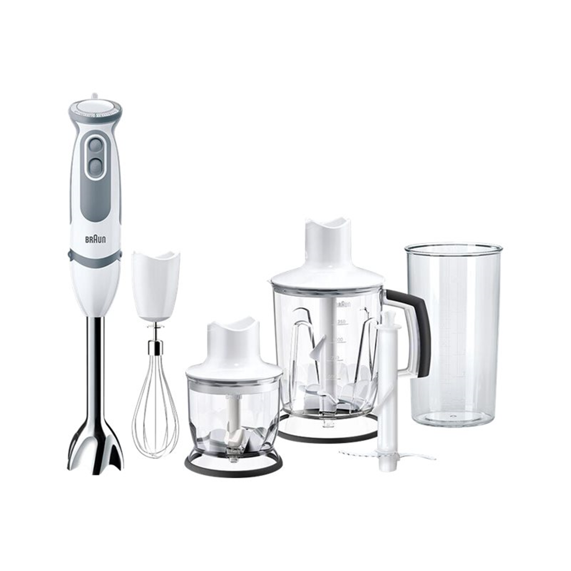 Braun MultiQuick 5 Vario Hand Blender MQ5245 Hand Blender 1000 W Number of speeds 21 Turbo mode Chopper Ice crushing White/Grey