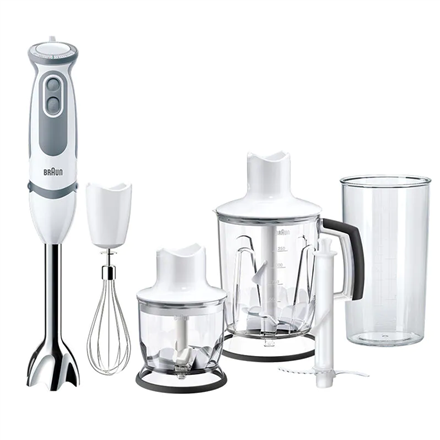 Braun MultiQuick 5 Vario Hand Blender MQ5245 Hand Blender 1000 W Number of speeds 21 Turbo mode Chopper Ice crushing White/Grey