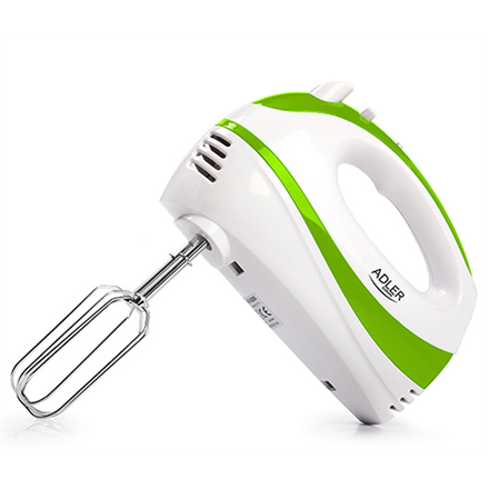 Adler Mixer AD 4205 g Hand Mixer 300 W Number of speeds 5 Turbo mode White/Green