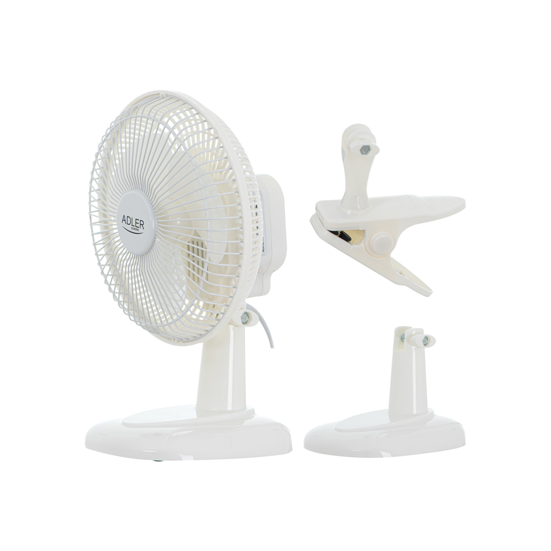 Adler Fan with clip  AD 7317 Table Fan Number of speeds 2 30 W Diameter 15 cm White