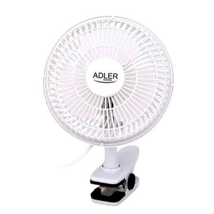 Adler Fan with clip  AD 7317 Table Fan Number of speeds 2 30 W Diameter 15 cm White
