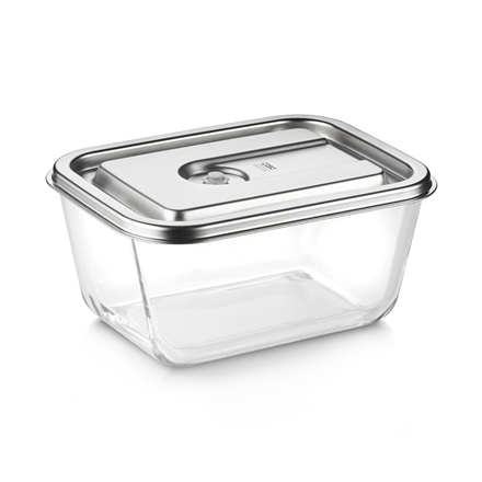 Caso Glass Vacuum Container with Plastic Lid | VacuBoxx Inox XL | Transparent