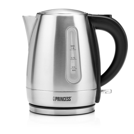 Princess 360° rotational base | 1 L | Silver | Stainless Steel | 2200 W | Kettle | 236023 | Electric