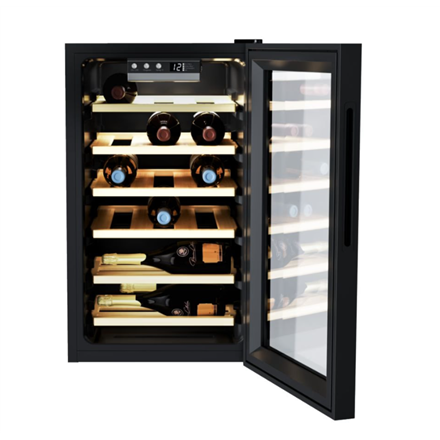 Candy Wine Cooler | CWCEL 210/NF | Energy efficiency class G | Free standing | Bottles capacity 21 | Black