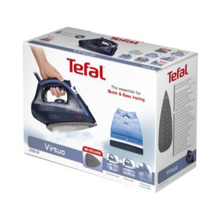 TEFAL | FV1713E0 Virtuo | Steam Iron | 2000 W | Water tank capacity 200 ml | Continuous steam 24 g/min | Dark Blue