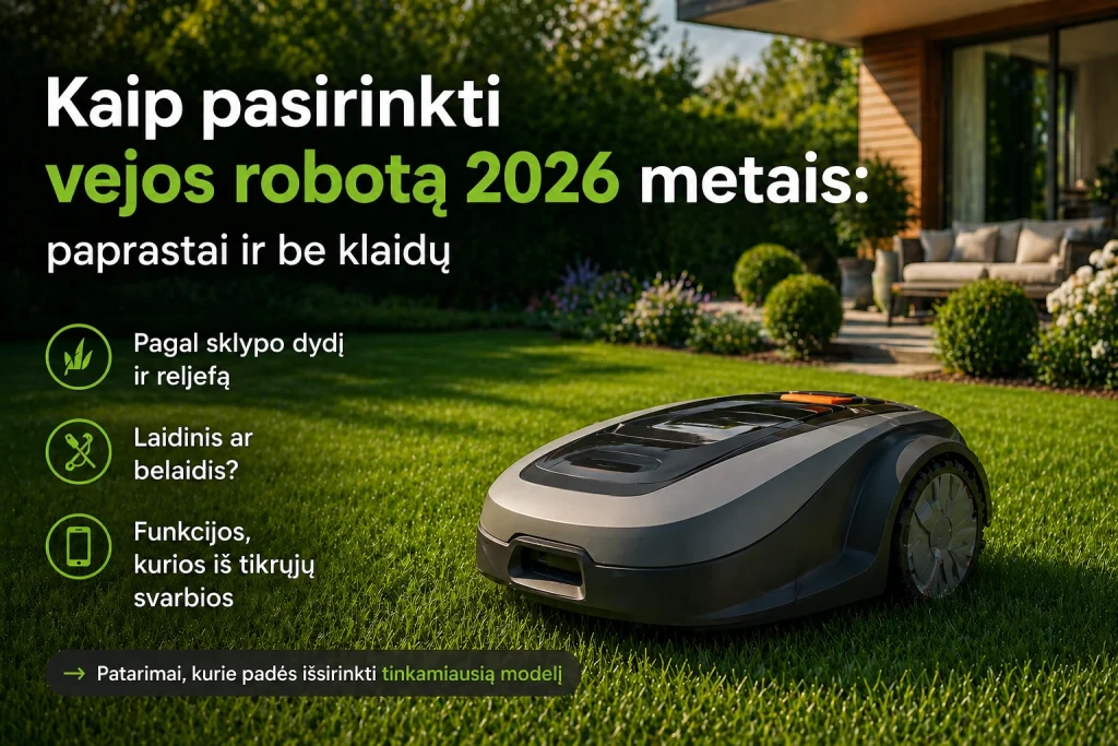 vejos robotas moderniame sode kaip pasirinkti 2026