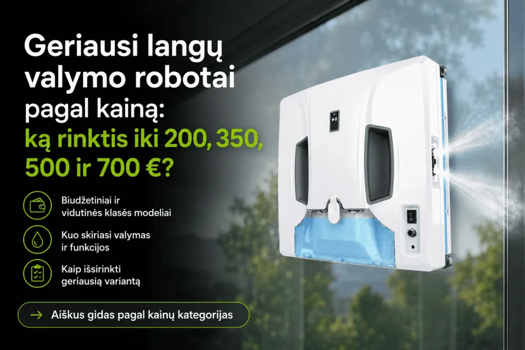 geriausi langų robotai pagal kainą