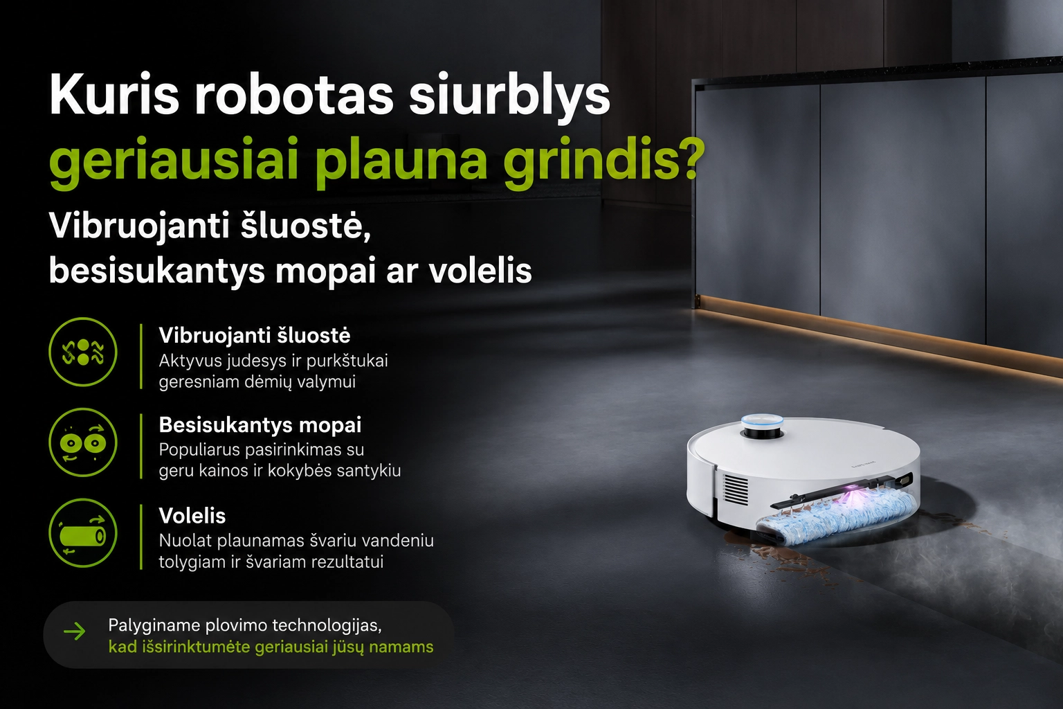 geriausiai plaunantis robotas siurblys