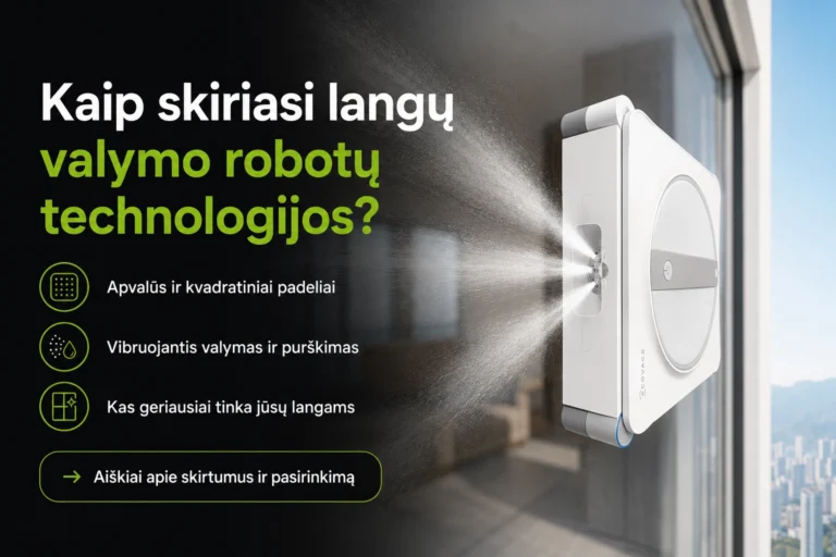 langų valymo robotų technologijos
