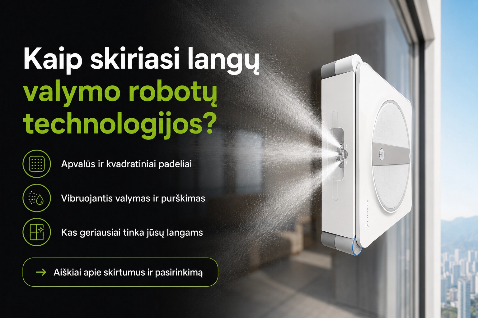 langų valymo robotų technologijos